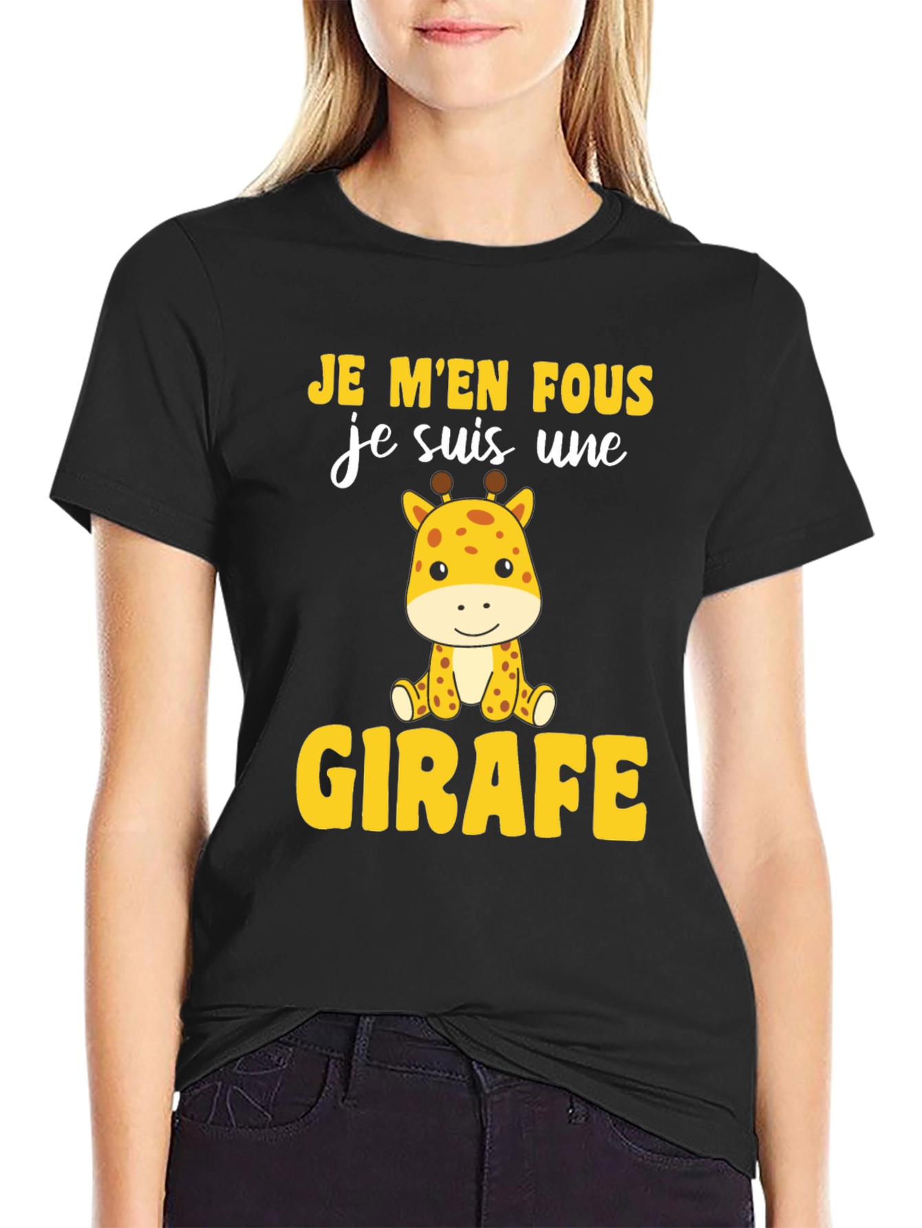 Je Men Fous Giraffe T-Shirt - Funny Animal Tee