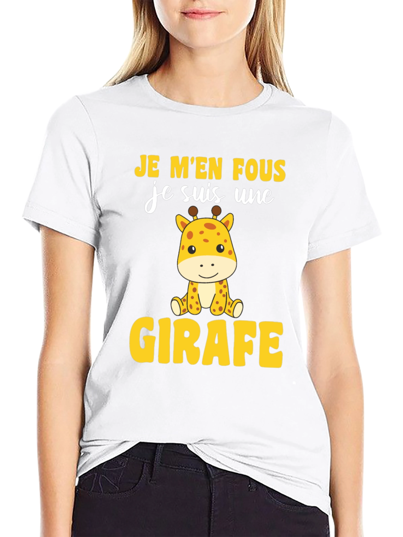 Je Men Fous Giraffe T-Shirt - Funny Animal Tee