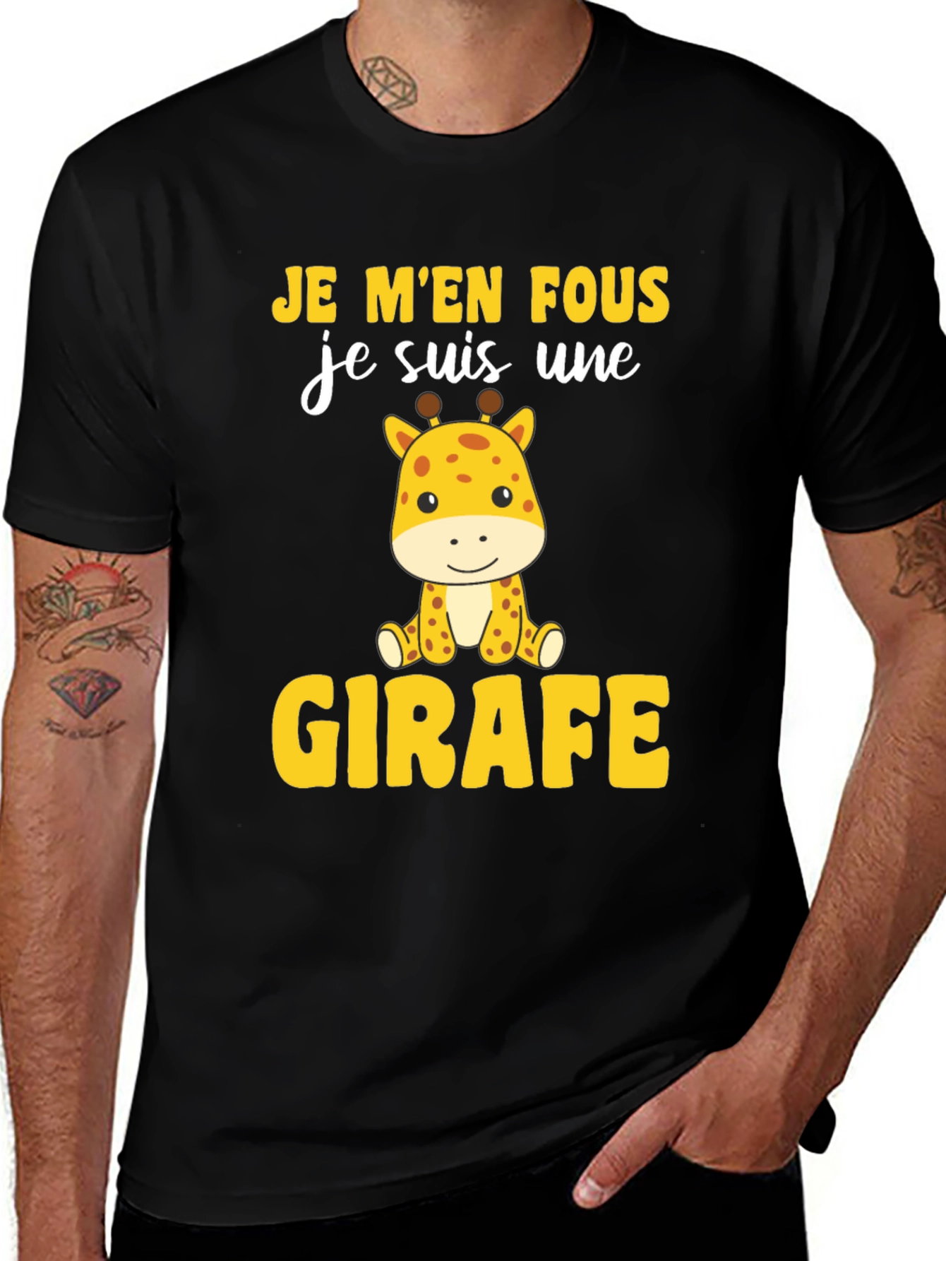 Je Men Fous Giraffe T-Shirt - Funny Animal Tee