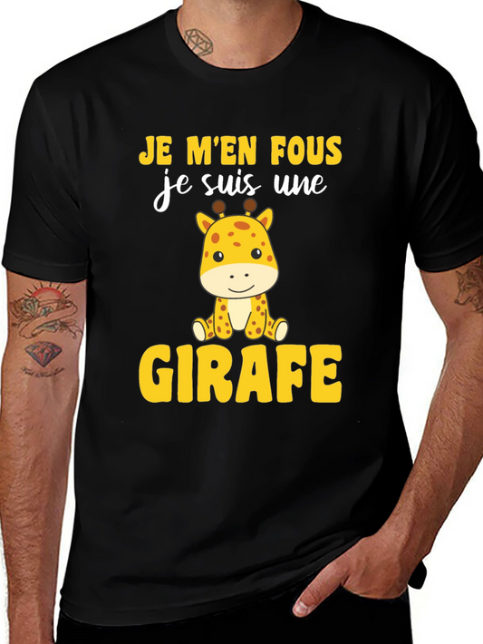 Je Men Fous Giraffe T-Shirt - Funny Animal Tee