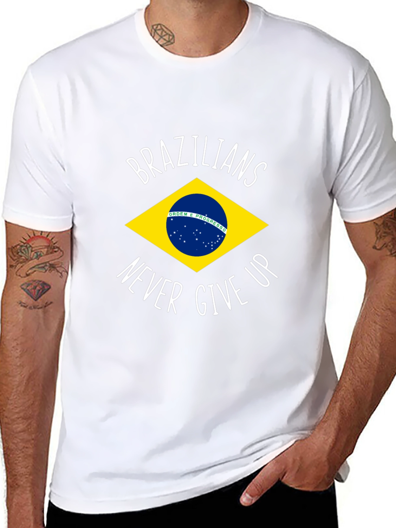 Brazilian Pride T-Shirt - Never Give Up