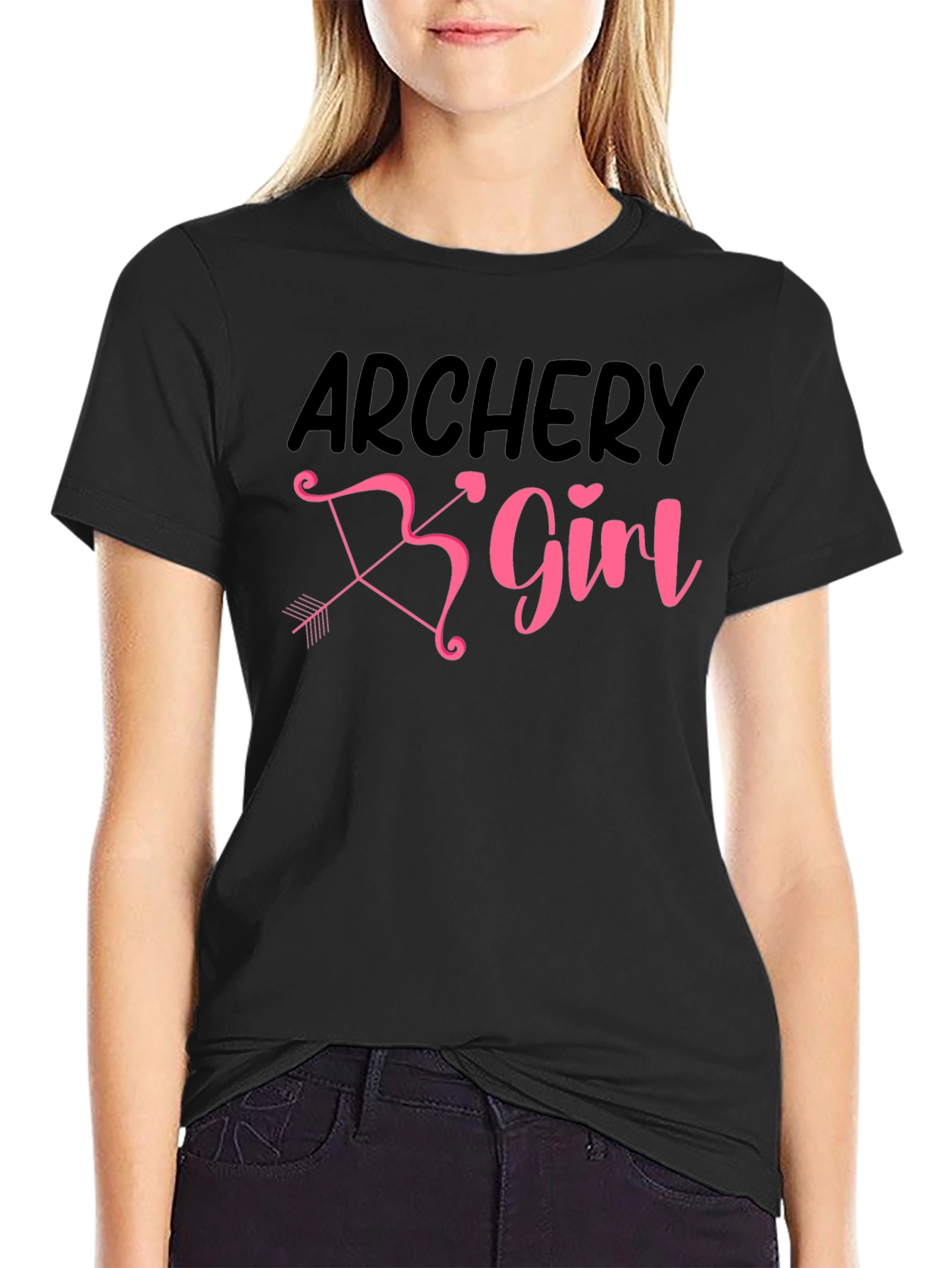 Archery Girl Bow & Arrow Graphic T-Shirt