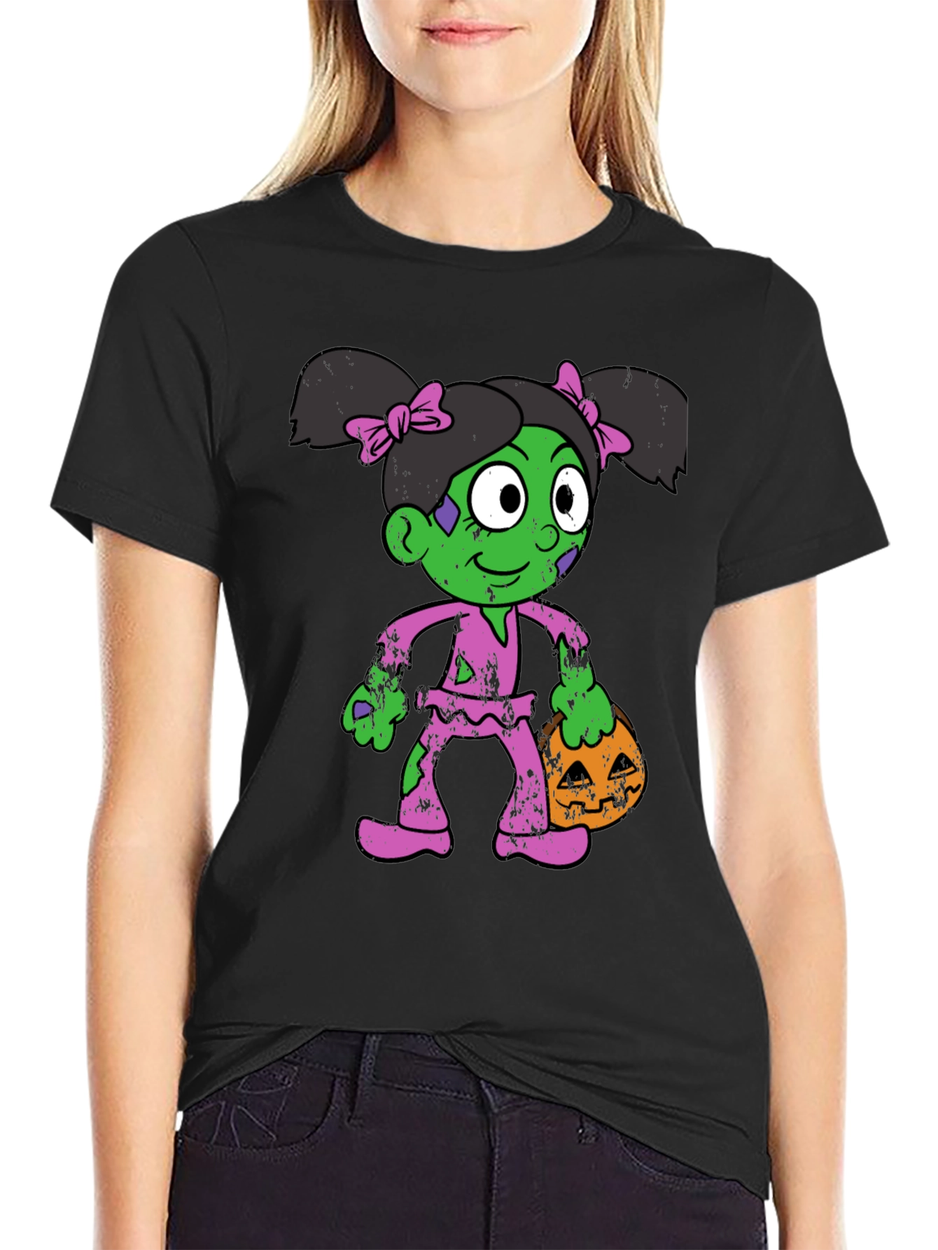 Zombie Girl Halloween T-Shirt - Costume Tee
