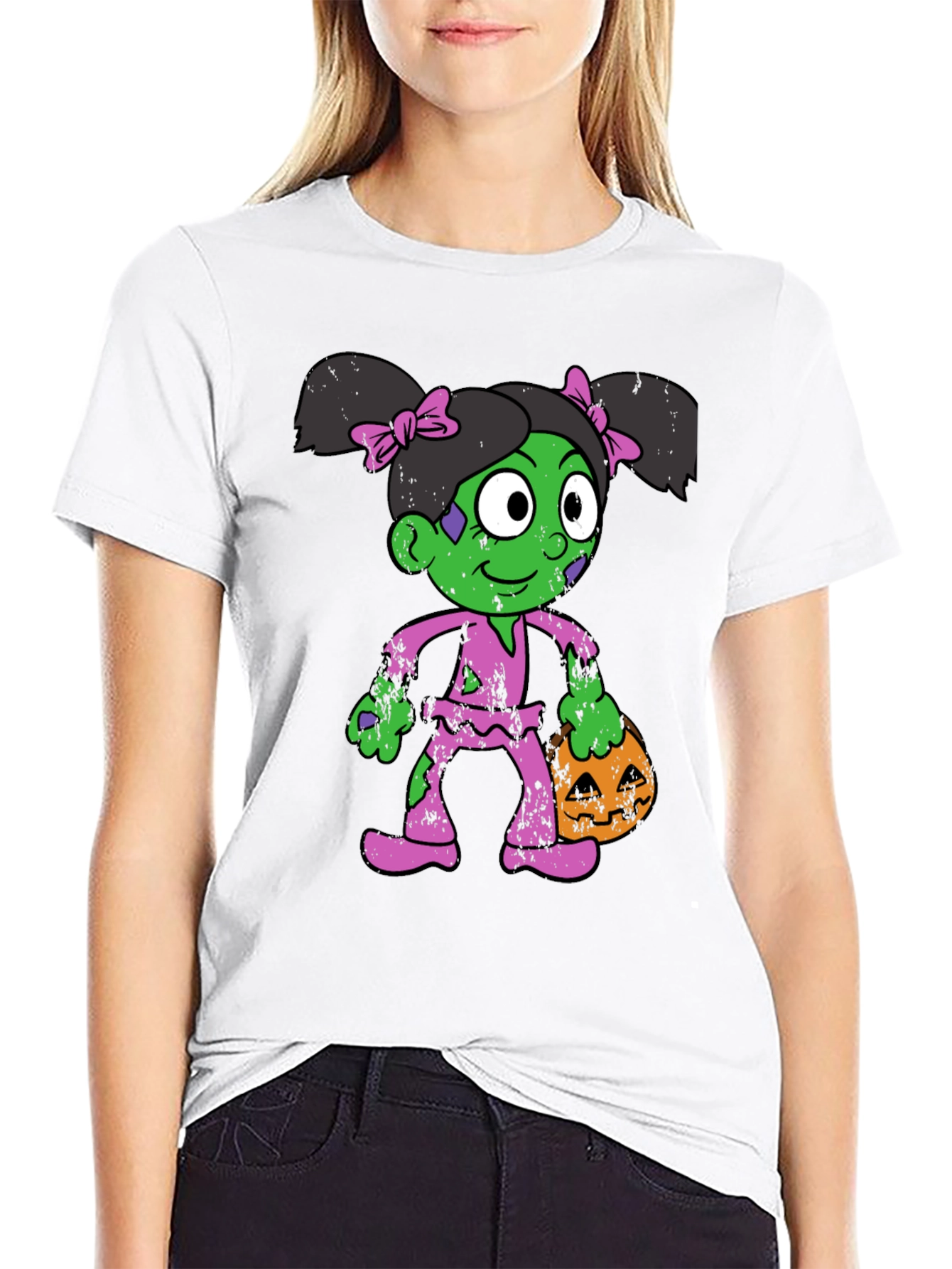 Zombie Girl Halloween T-Shirt - Costume Tee
