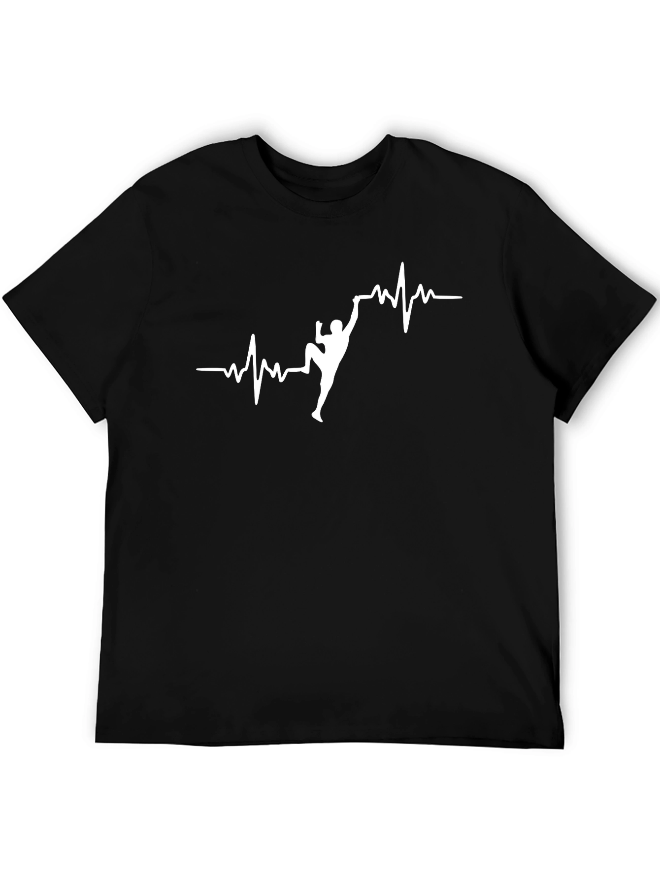 Climbing Heartbeat T-Shirt - Black