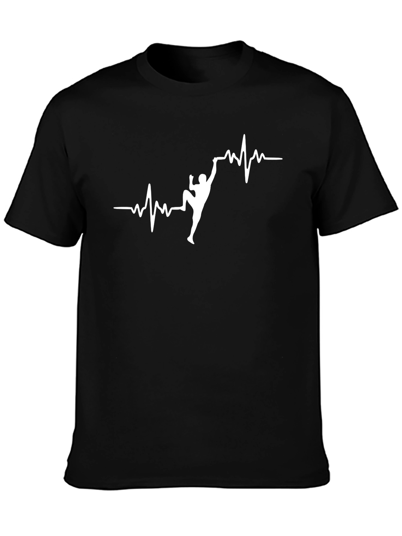 Climbing Heartbeat T-Shirt - Black