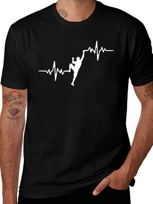 Climbing Heartbeat T-Shirt - Black