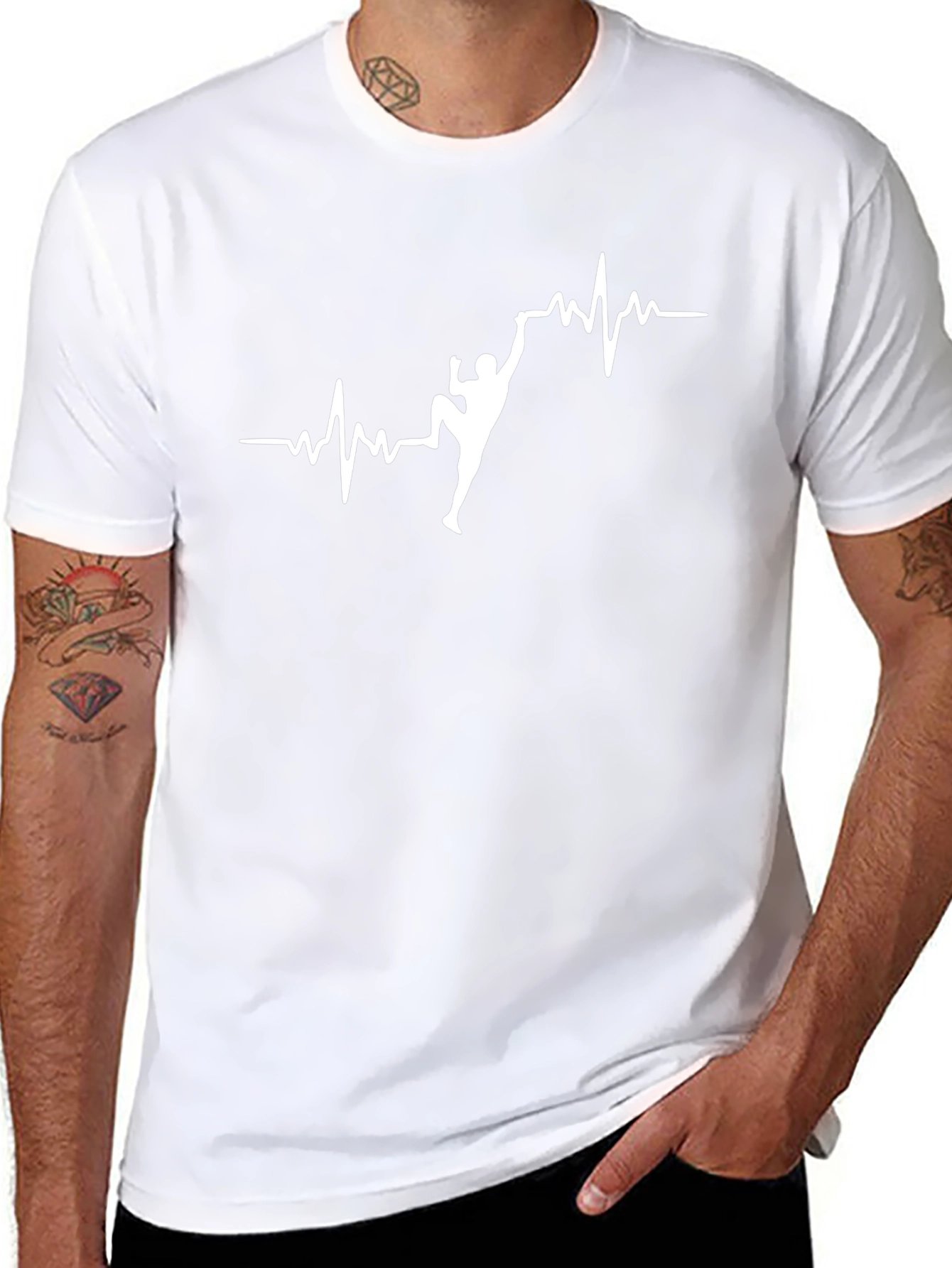 Climbing Heartbeat T-Shirt - Black