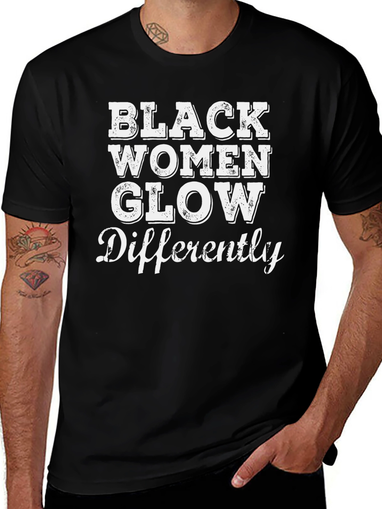 Black Women Glow Differently Graphic T-Shirt