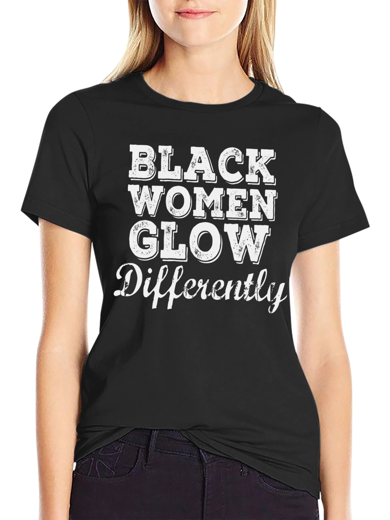 Black Women Glow Differently Graphic T-Shirt