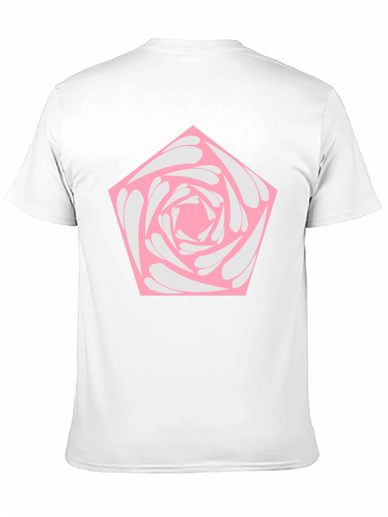 Geometric Rose Graphic Tee - Black