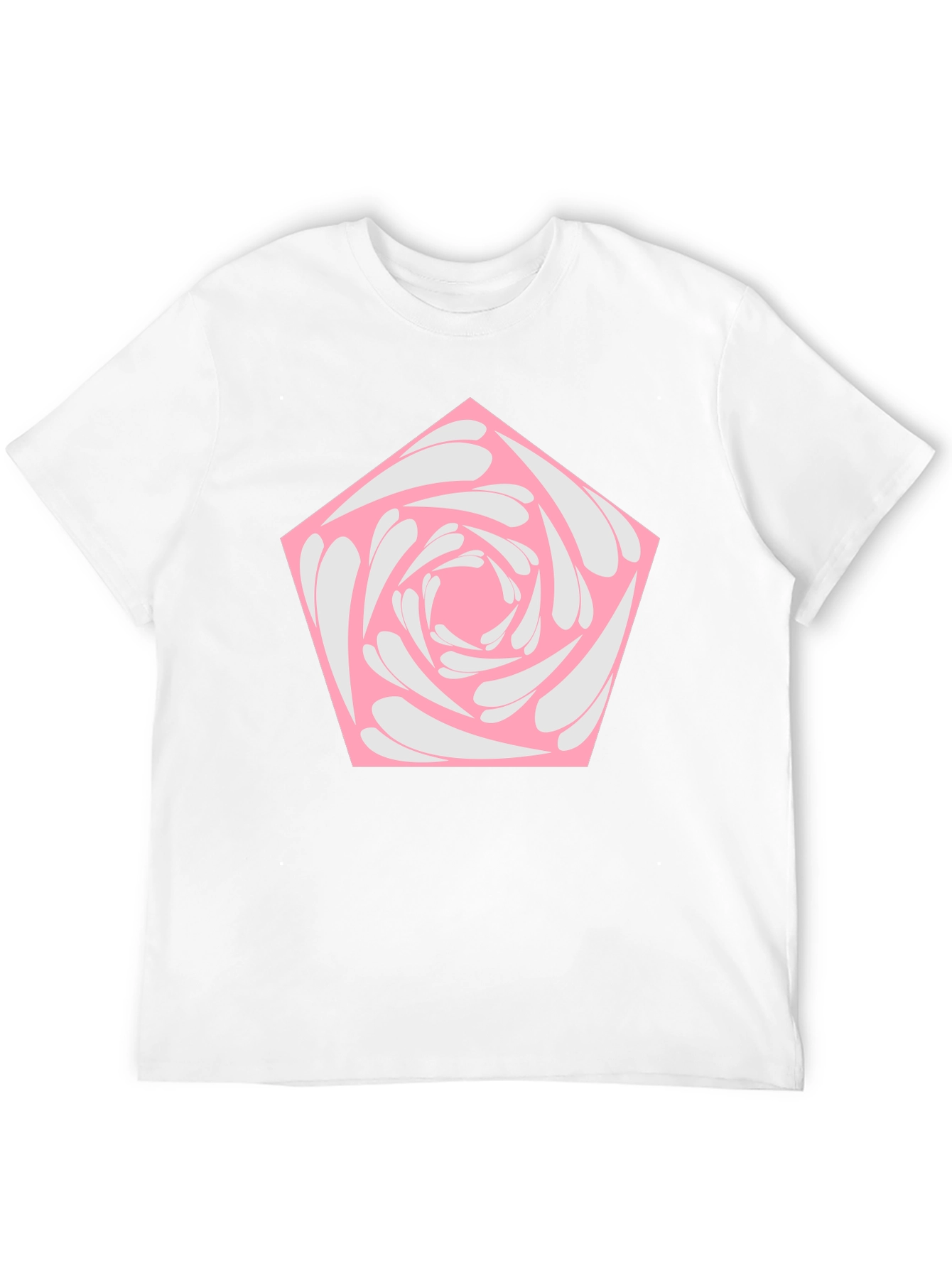 Geometric Rose Graphic Tee - Black