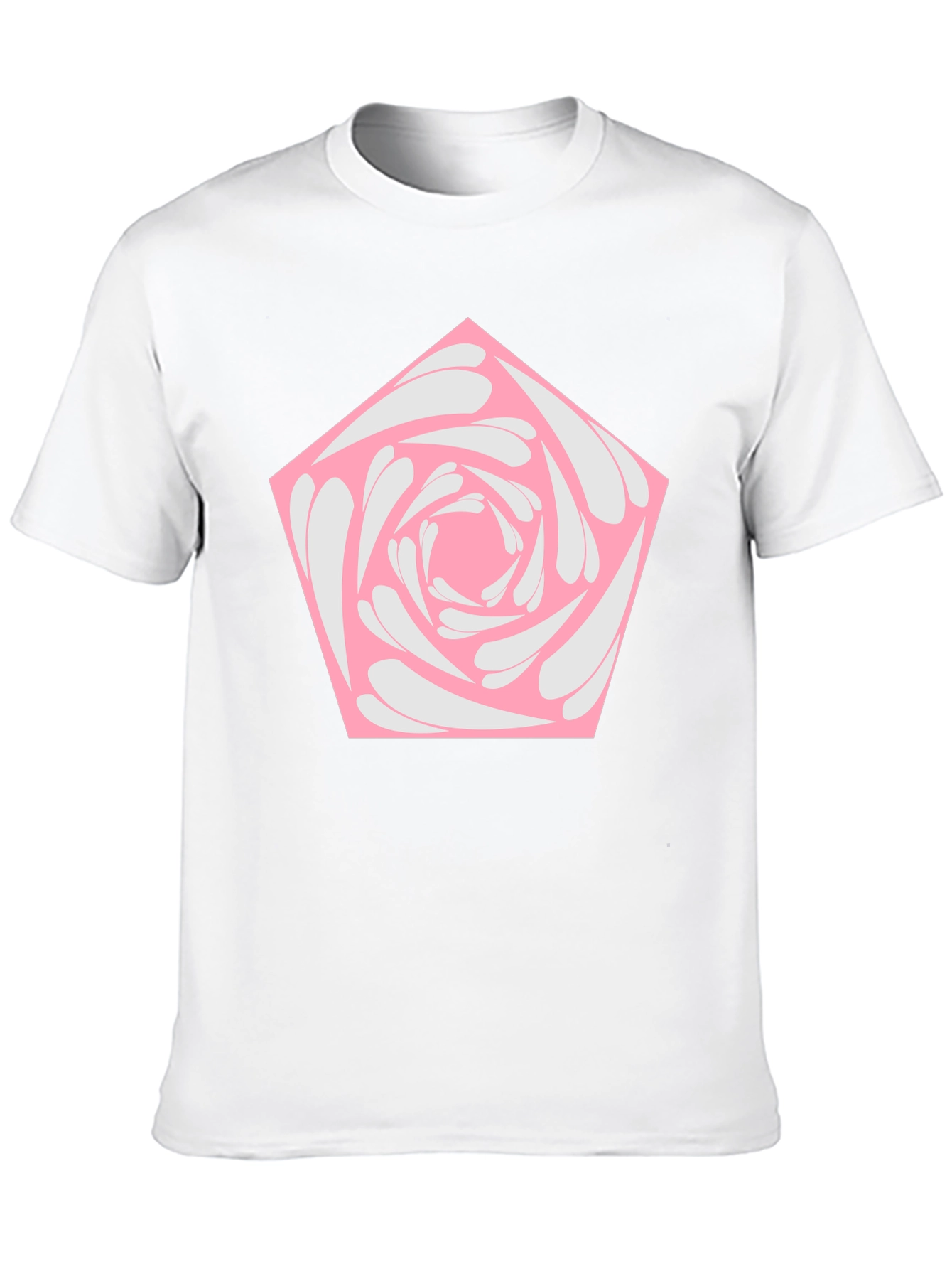 Geometric Rose Graphic Tee - Black