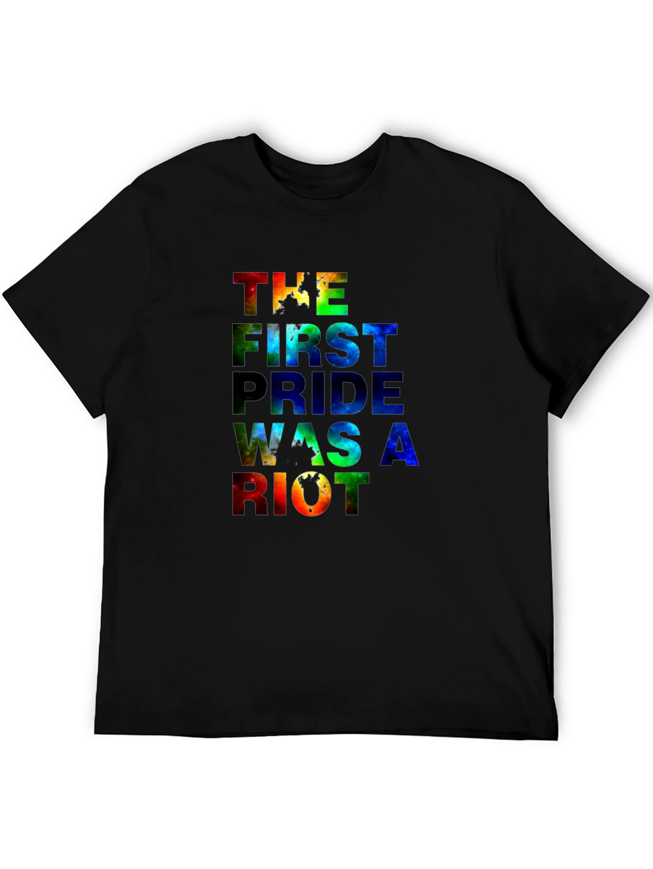 Pride Riot Graphic Tee - Black Cotton Blend