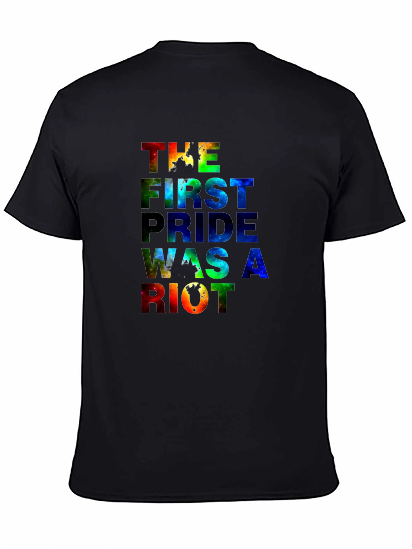 Pride Riot Graphic Tee - Black Cotton Blend