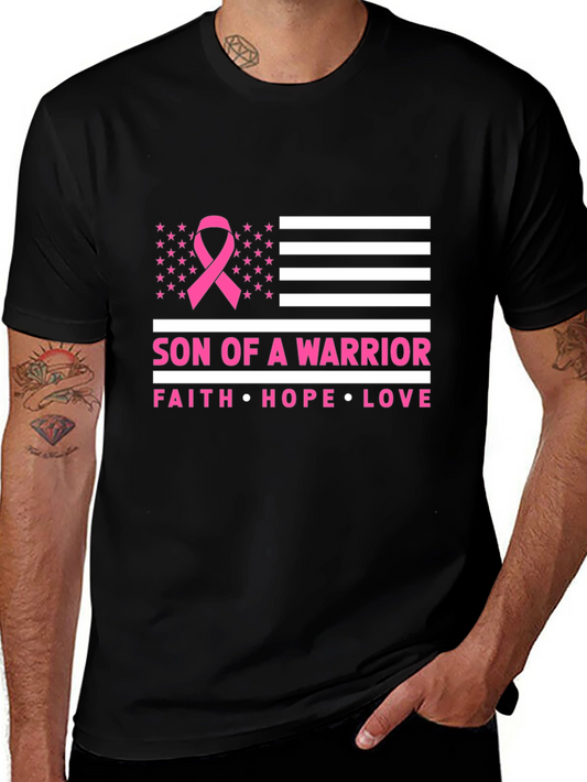 Son of a Warrior Breast Cancer Awareness T-Shirt