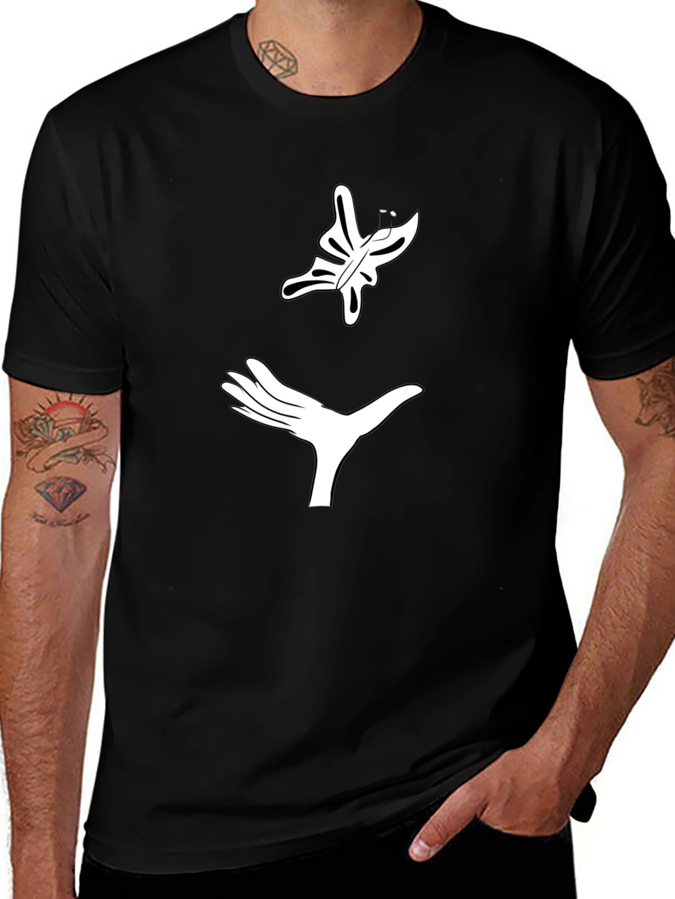 Butterfly Release Black T-Shirt - Graphic Tee