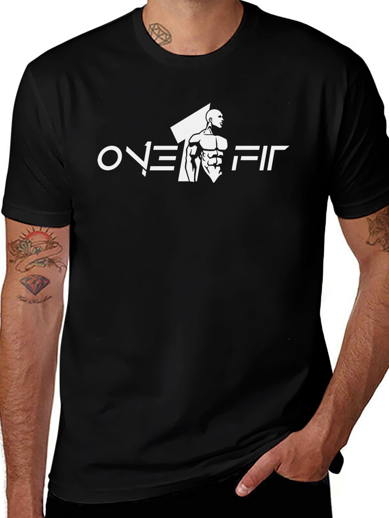 One Fit Black Graphic Tee Shirt