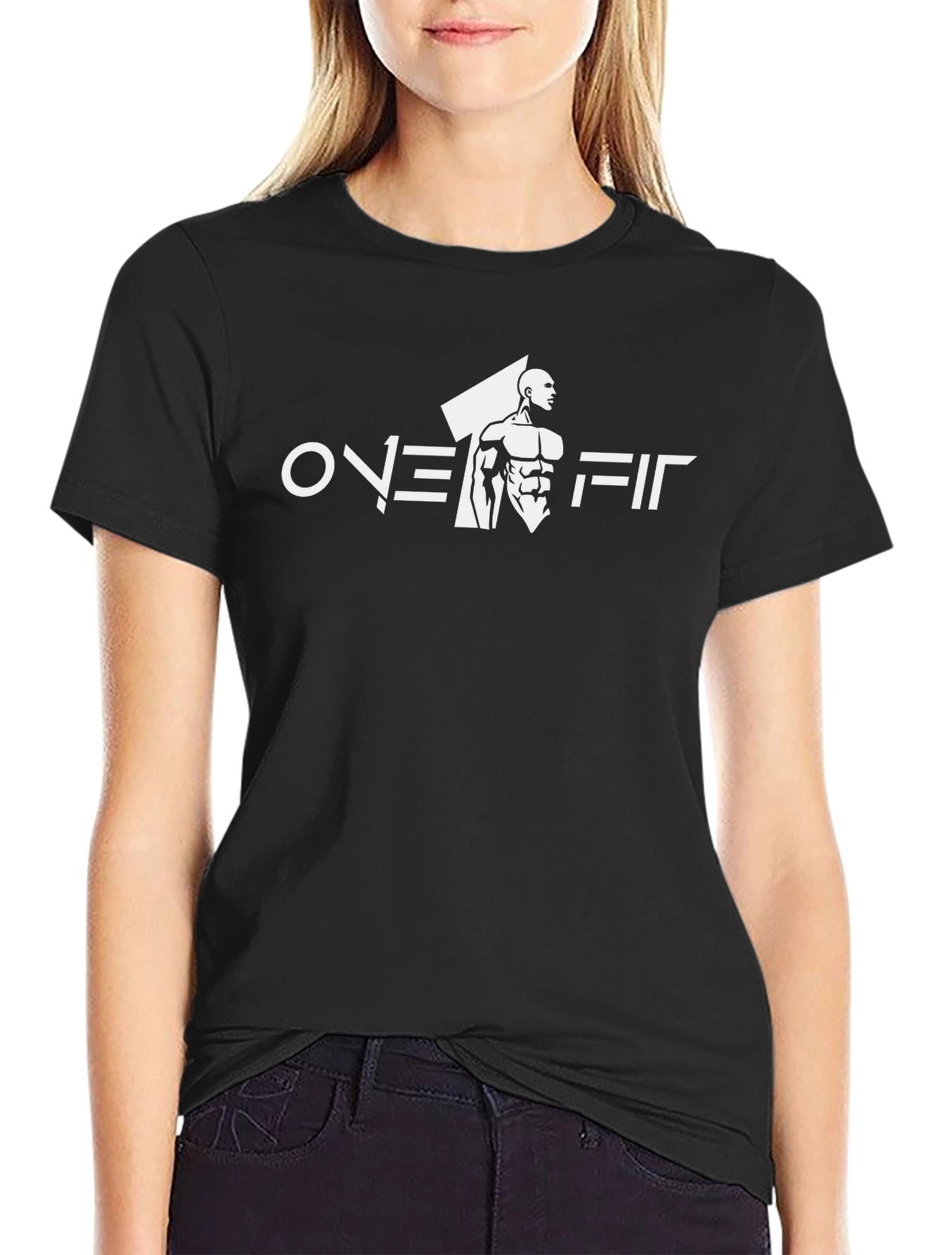 One Fit Black Graphic Tee Shirt