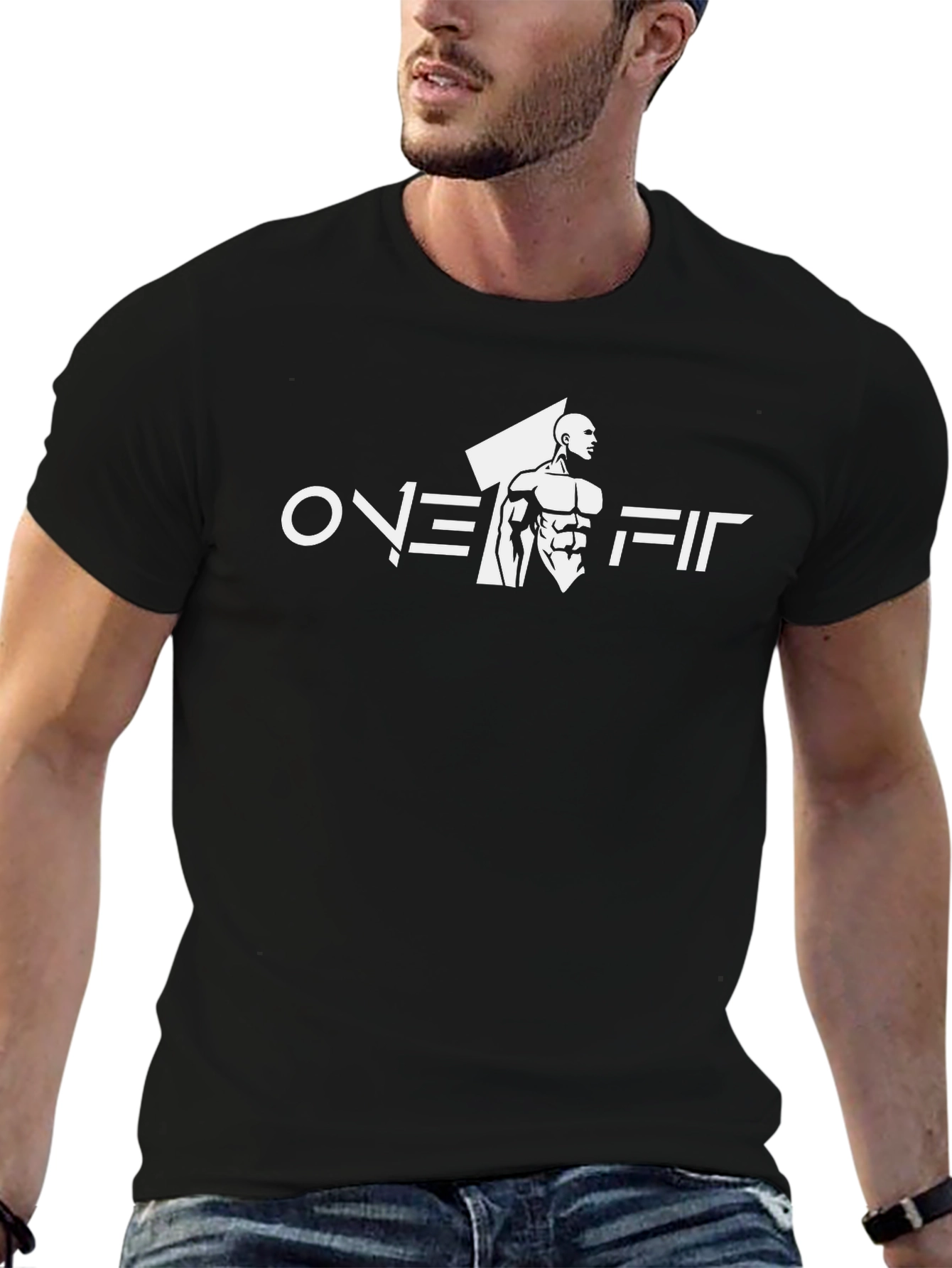 One Fit Black Graphic Tee Shirt