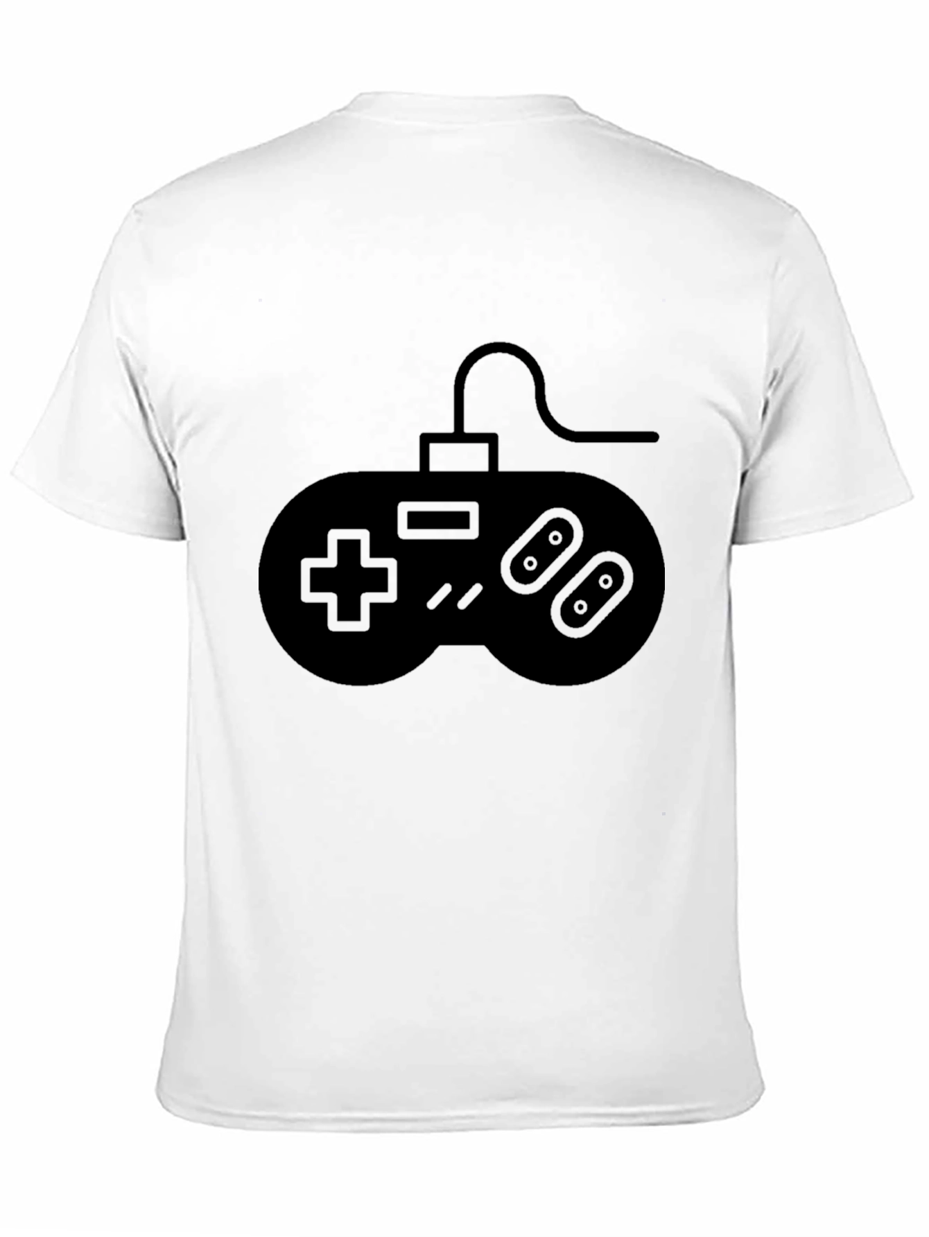 Retro Gamer Tee: Black Gamepad Graphic T-Shirt