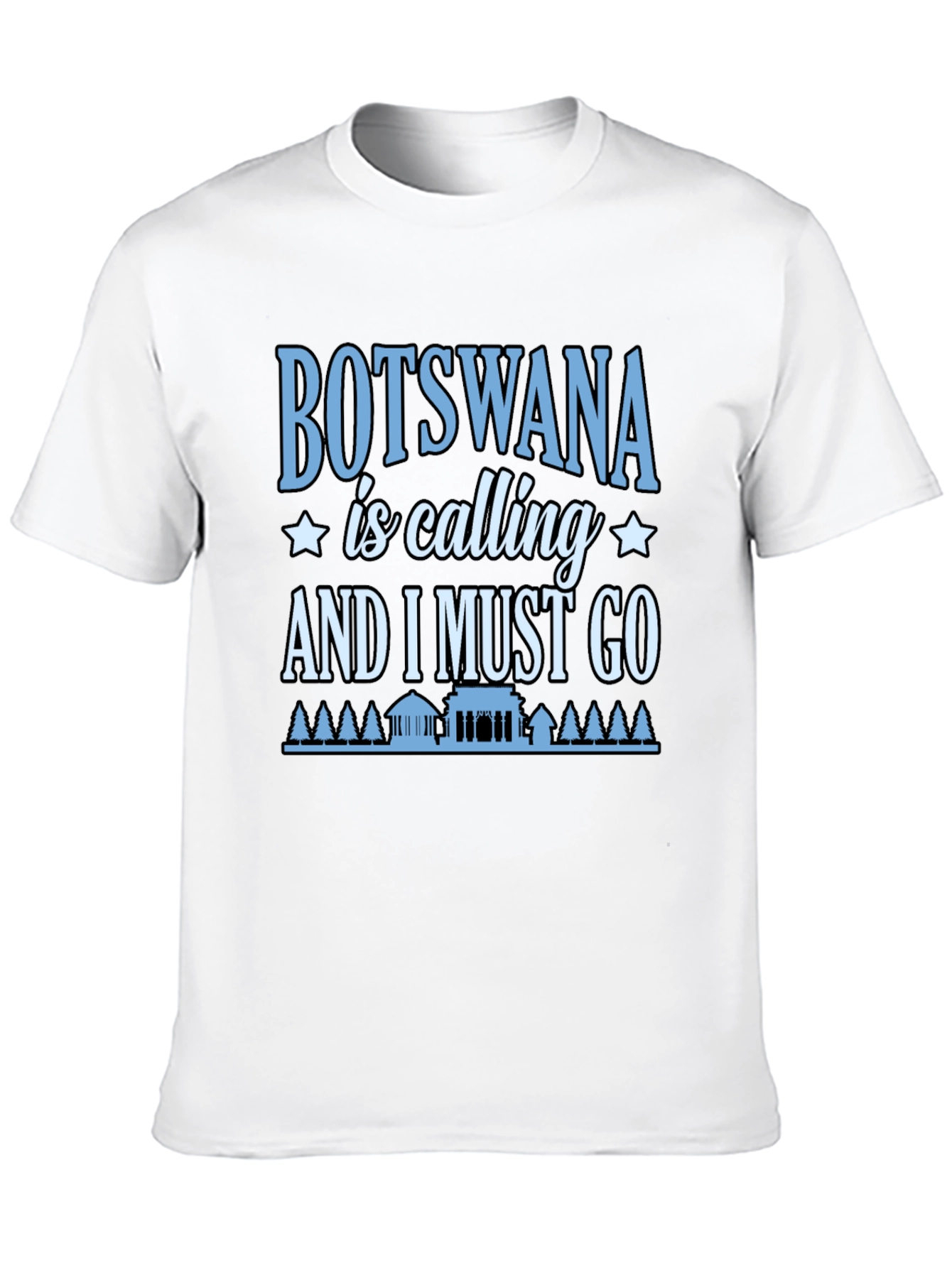 Botswana Calling Graphic T-Shirt - Black