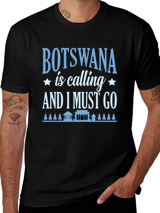 Botswana Calling Graphic T-Shirt - Black