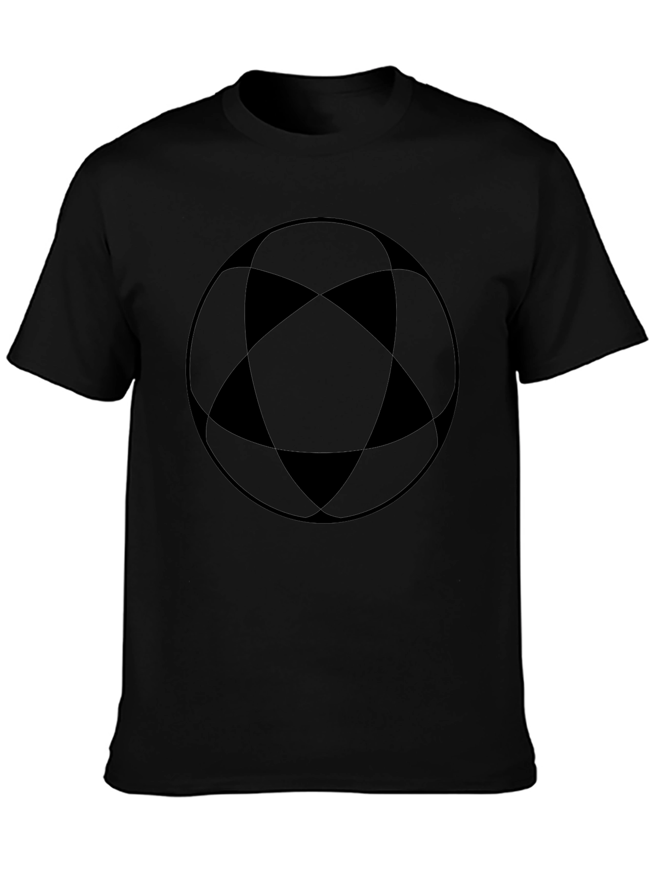 Geometric Orb Graphic Tee - Black