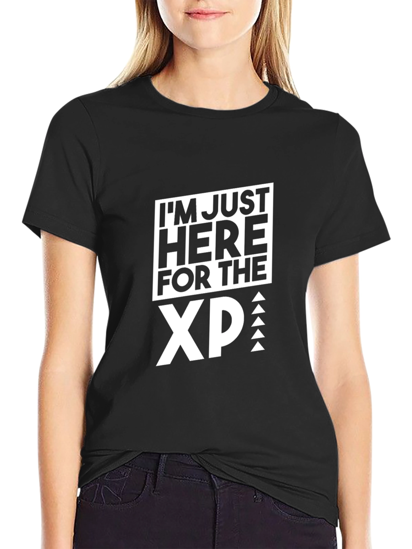 Im Just Here for the XP Black T-Shirt