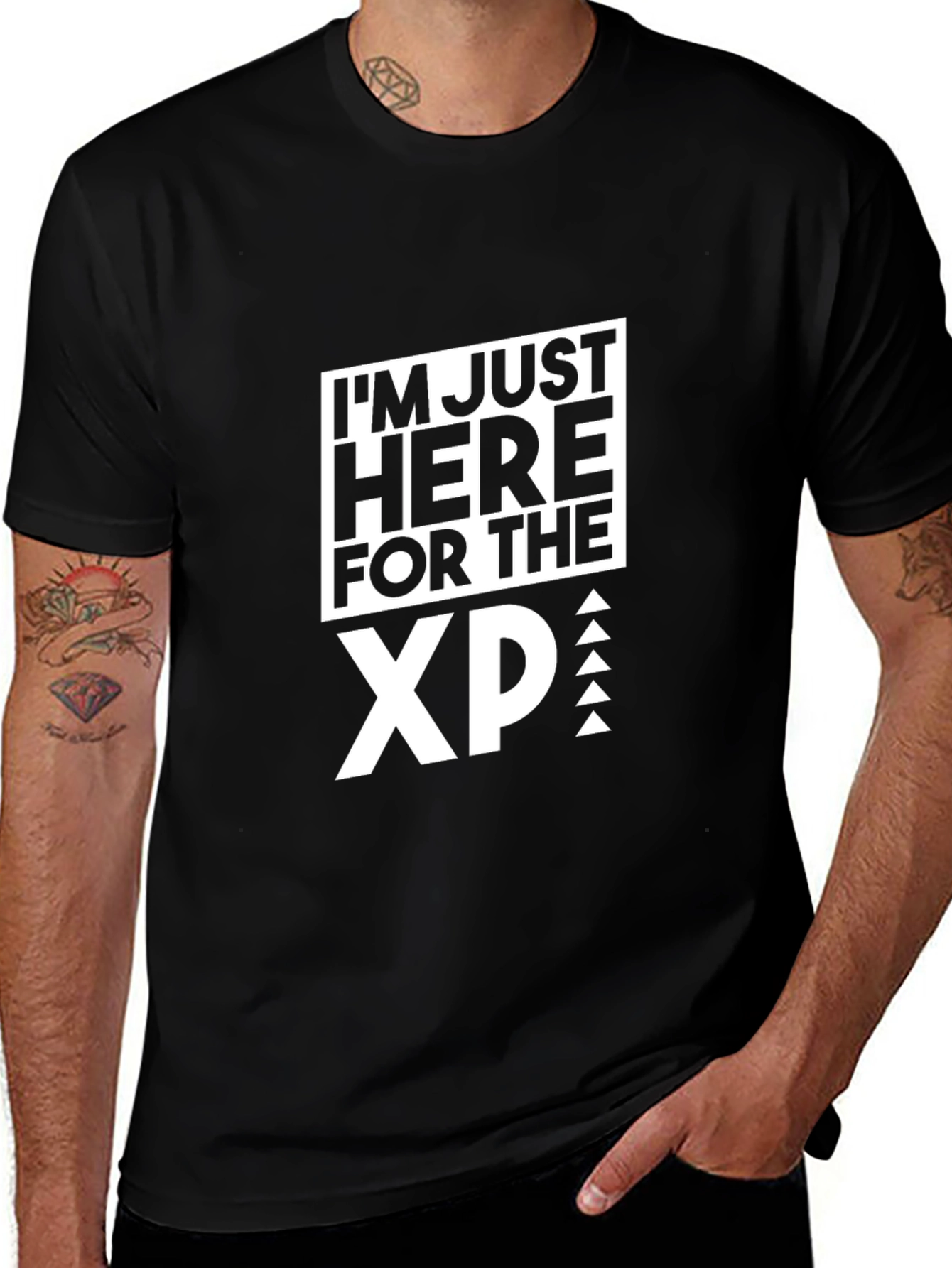 Im Just Here for the XP Black T-Shirt