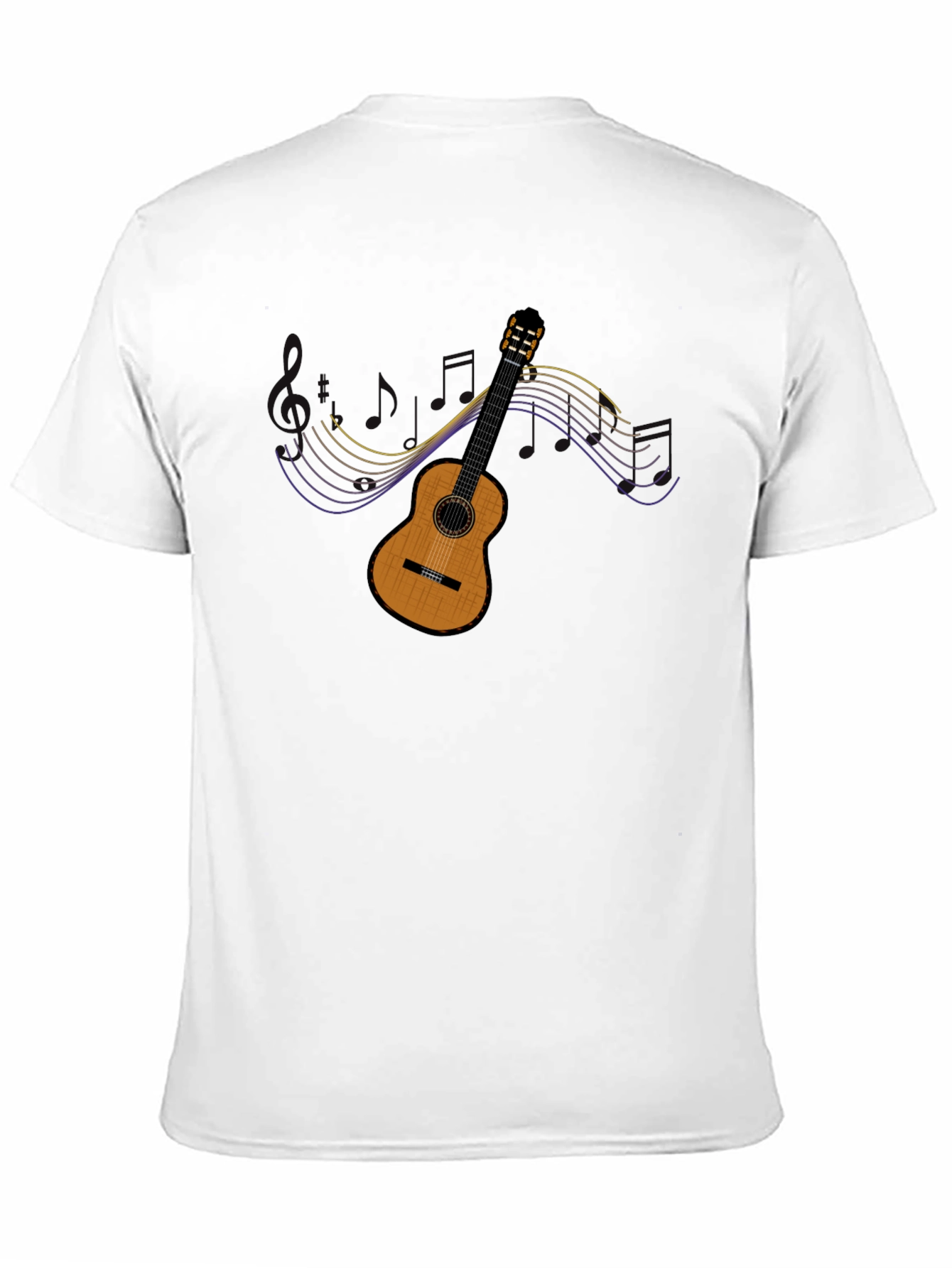 Guitar Music Graphic Black T-Shirt