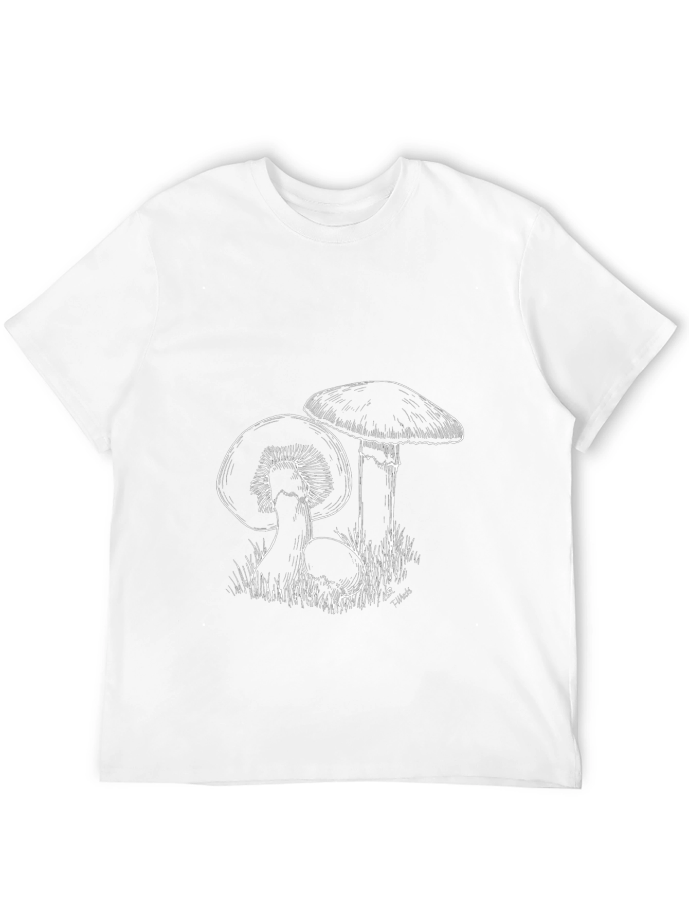 Mushroom Graphic T-Shirt - Black Cotton Tee