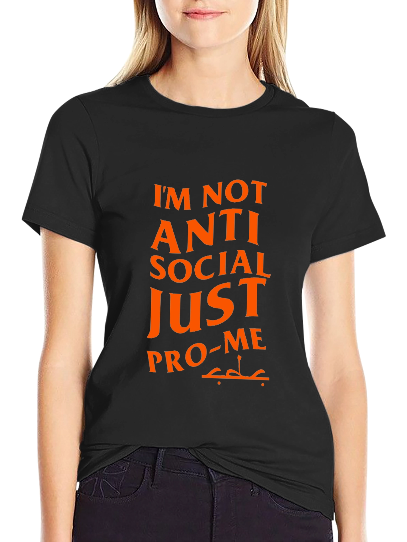 Pro-Me Graphic Tee - Anti Social Funny T-Shirt