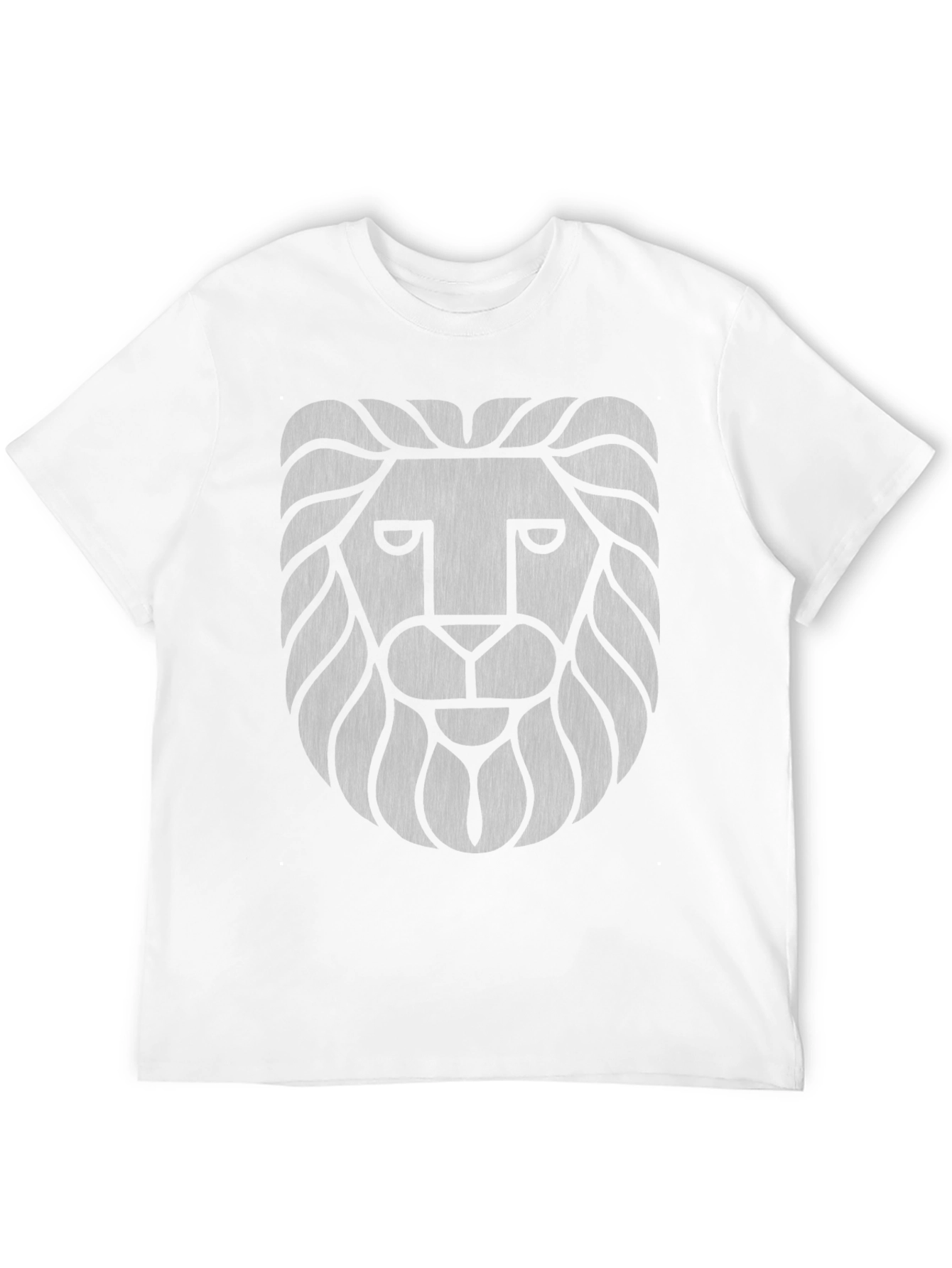 Mens Black Lion Graphic Print Tee