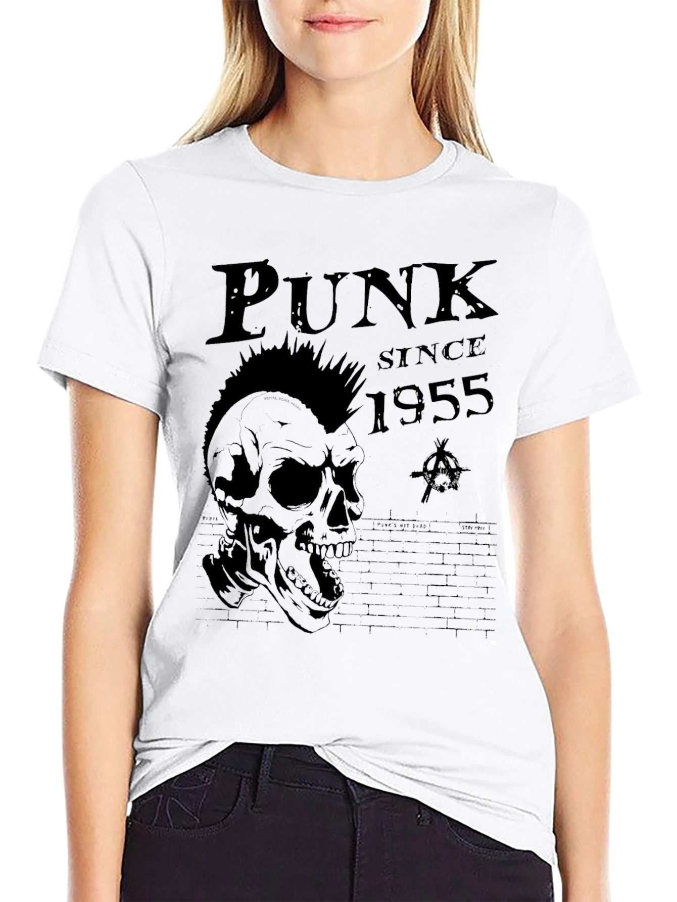 Punk Since 1955 Graphic Tee - Skull Design