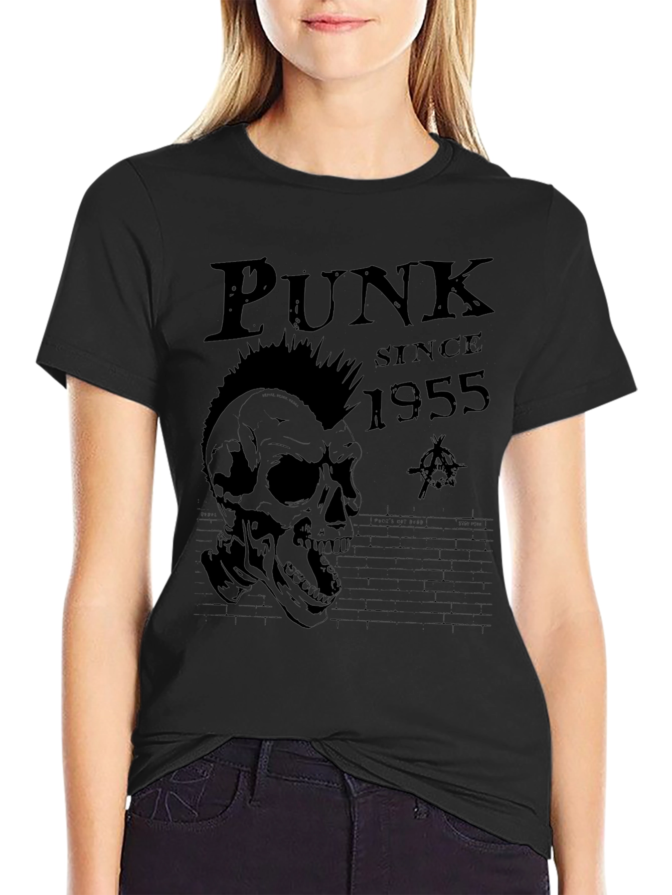 Punk Since 1955 Graphic Tee - Skull Design