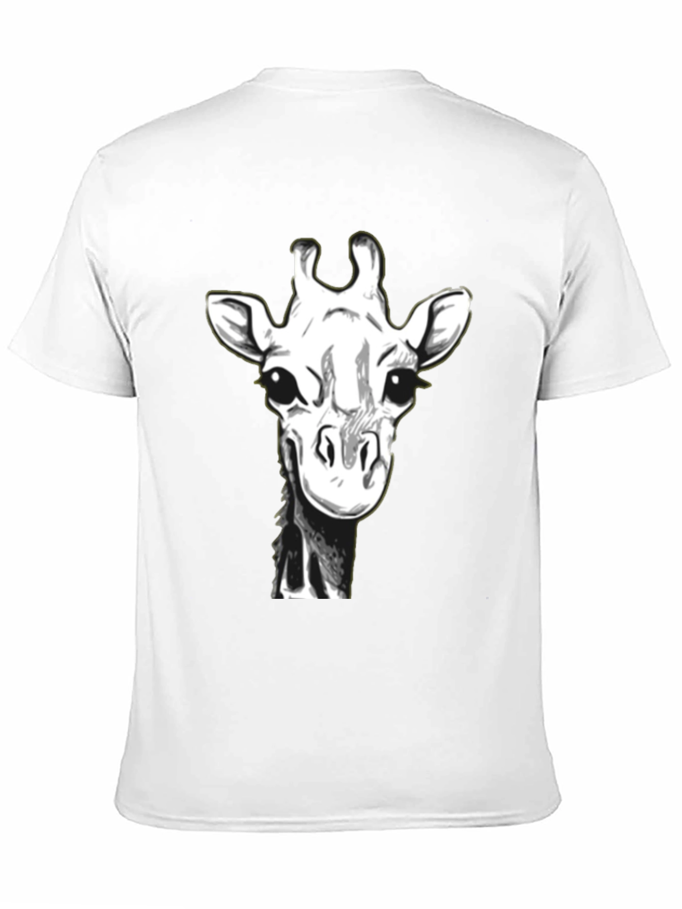 Giraffe Graphic Tee - Black Cotton T-Shirt